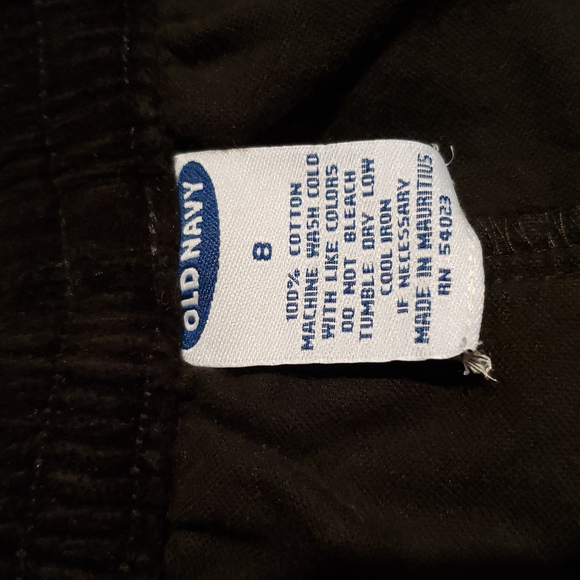 OLD NAVY Skort Girls Snap Buttons Front Cotton Velour Velvet Black - Picture 8 of 12